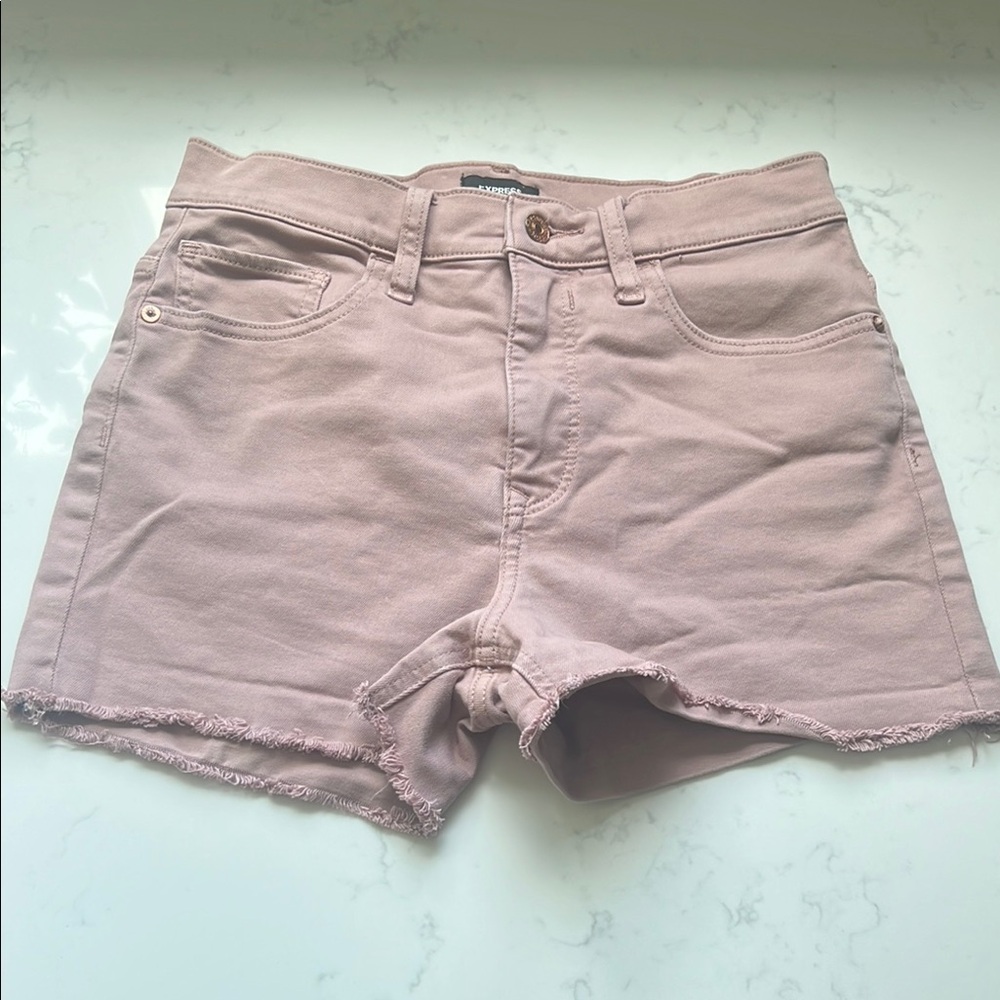 Express Shortie High Rise Hyper Stretch Pink Size 4